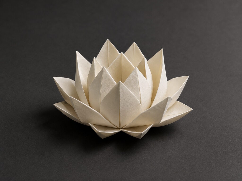 vory origami lotus representing expertise developed into a clear thought leadership idea.